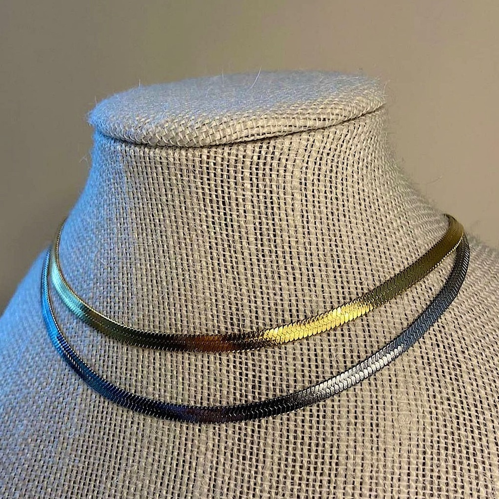 Snake Chain Necklace in 18k Gold Vermeil & 925 Sterling Silver